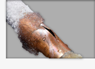 burst frozen pipes